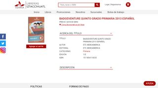 
                            9. BADGEVENTURE QUINTO GRADO PRIMARIA 2013 ESPAÑOL ...