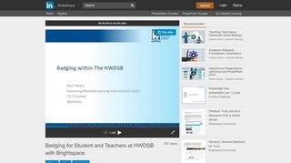 
                            8. Badging for Student and Teachers at HWDSB with Brightspace