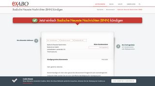 
                            12. Badische Neueste Nachrichten (BNN) online kündigen mit geprüften ...
