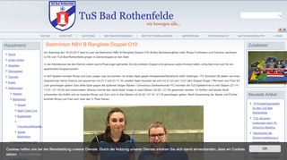 
                            8. Badminton NBV B Rangliste Doppel O19 - TuS Bad Rothenfelde