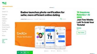 
                            6. Badoo launches photo verification for safer, more efficient online ...