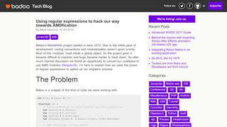 
                            10. Badoo Tech Blog :: Using regular expressions to hack our way ...