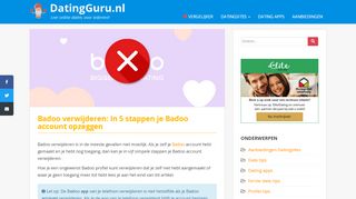 
                            13. Badoo verwijderen: In 5 stappen je Badoo account ... - DatingGuru.nl