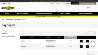 
                            11. Bag Tapers - Tape Dispensers - Tapes & Strapping - Packaging Price