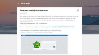 
                            2. Bagaimana cara login situs sidangcana - madrasah