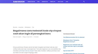 
                            3. Bagaimana cara melewati kode otp shopee saat akan login di ...