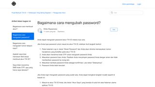 
                            9. Bagaimana cara mengubah password? – Pusat Bantuan TIX ID