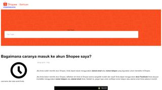 
                            3. Bagaimana caranya masuk ke akun Shopee saya?