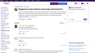 
                            2. bagaimana instal software tanpa login administrator? | Yahoo Answers