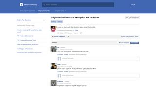 
                            2. Bagaimana masuk ke akun path via facebook | Facebook Help ...