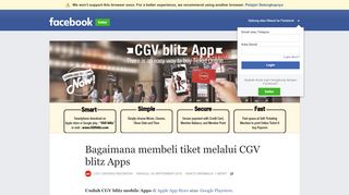 
                            4. Bagaimana membeli tiket melalui CGV blitz Apps | Facebook