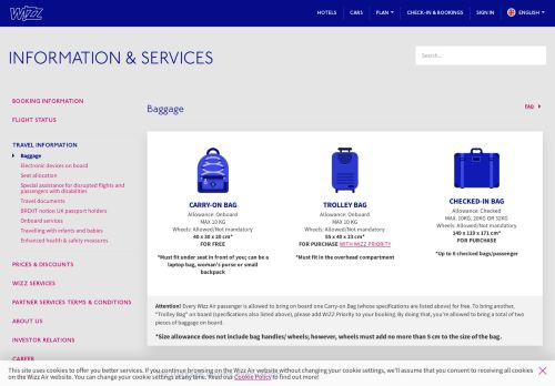 
                            9. Baggage - Wizz Air