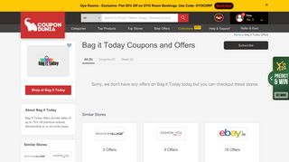 
                            1. Bagittoday Coupons, Offers: Upto 90% Off - CouponDunia