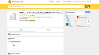 
                            11. BAGO CITY COLLEGE-REGISTRARS OFFICE in Bago City, Negros ...