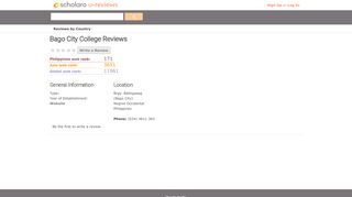 
                            3. Bago City College Reviews - Scholaro
