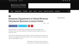 
                            7. Bahamas Department of Inland Revenue Introduces Business License ...