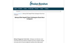 
                            9. Bahaya Efek Negatif Pakai Hublaagram Buat Akun Instagram ...