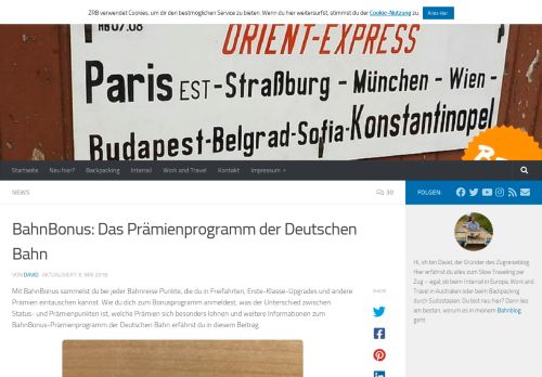 
                            13. BahnBonus: Prämienprogramm der Deutschen Bahn | Zugreiseblog