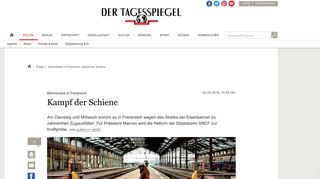 
                            4. Bahnstreiks in Frankreich: Kampf der Schiene - Politik - Tagesspiegel