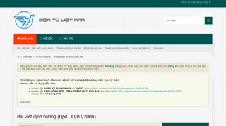 
                            3. Bài viết định hướng (Upd. 30/03/2008) - Điện tử Việt Nam ...