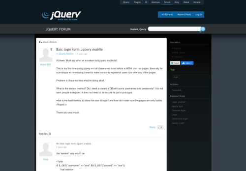 
                            10. Baic login form Jquery mobile - jQuery Forum