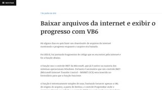 
                            9. Baixar arquivos da internet e exibir o progresso com VB6 ...