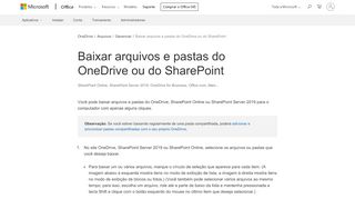 
                            8. Baixar arquivos e pastas do OneDrive ou do SharePoint - Suporte do ...