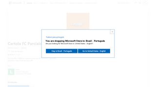 
                            10. Baixar Cartola FC Parciais - Microsoft Store pt-BR