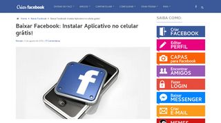 
                            13. Baixar Facebook: Instalar Aplicativo no celular grátis!