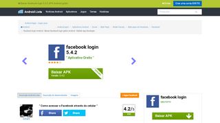 
                            3. Baixar facebook login 5.4.2 APK Android grátis - AndroidLista