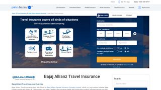 
                            7. Bajaj Allianz Travel Insurance by Bajaj Allianz General Insurance