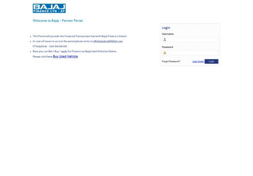 
                            5. Bajaj Auto Finance - Dealer Disbursal Portal