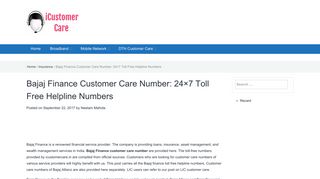 
                            9. Bajaj Finance Customer Care Number: 24×7 Toll Free Helpline Number
