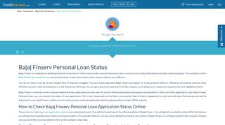 
                            5. Bajaj Finserv Personal Loan Status - Enquiry Loan Status using Mobile