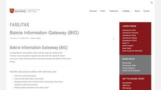 
                            3. Bakrie Information Gateway (BIG) - Universitas Bakrie