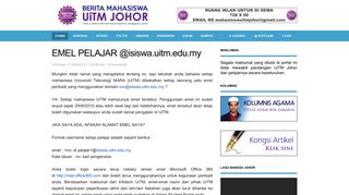 
                            8. Balai Berita Mahasiswa UiTM Cawangan Johor: EMEL ...