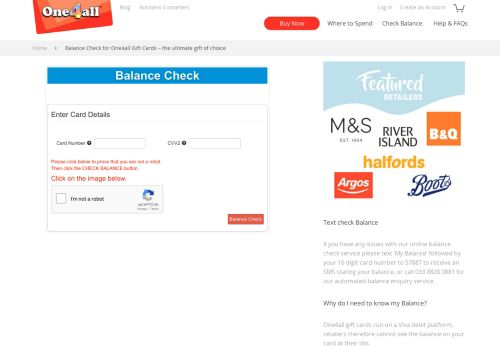 
                            13. Balance Check for One4all Gift Cards – the ultimate gift of choice
