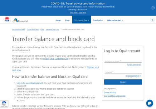 
                            5. Balance transfers and blocked cards | transportnsw.info