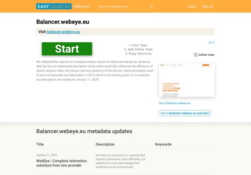 
                            10. Balancer Web Eye (Balancer.webeye.eu) - WebEye - Easycounter