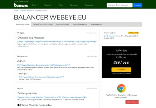 
                            3. balancer.webeye.eu Technology Profile - BuiltWith