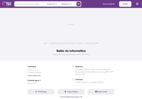 
                            7. Balão da Informática em Avaré, SP | Acessórios - Eletrônicos | Solutudo