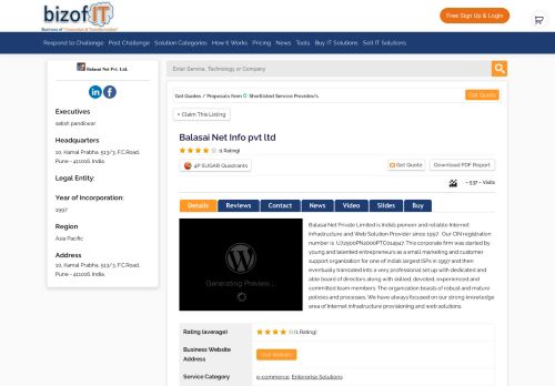 
                            13. Balasai Net Info pvt ltd Reviews | Bizofit Innovation Platform