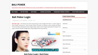 
                            2. Bali Poker Login | Bali Poker