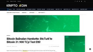 
                            8. Balinalar harekette: BtcTürk'te Bitcoin 31.900 TL'ye yükseldi!