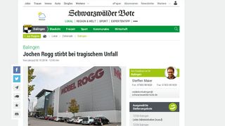 
                            10. Balingen: Jochen Rogg stirbt bei tragischem Unfall - Balingen ...
