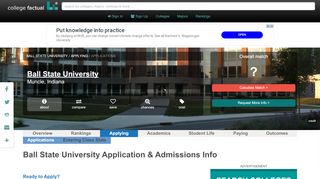 
                            6. Ball State University Application & Admissions Information