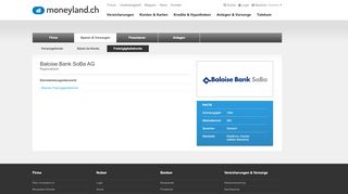 
                            8. Baloise Bank SoBa AG Freizügigkeitskonten - moneyland.ch