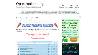 
                            1. Baltic Torrent Tracker (Baltic TT) - Private Torrent Trackers & File Sharing