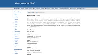 
                            8. Baltikums Bank - Banks around the World