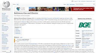 
                            8. Baltimore Gas and Electric - Wikipedia